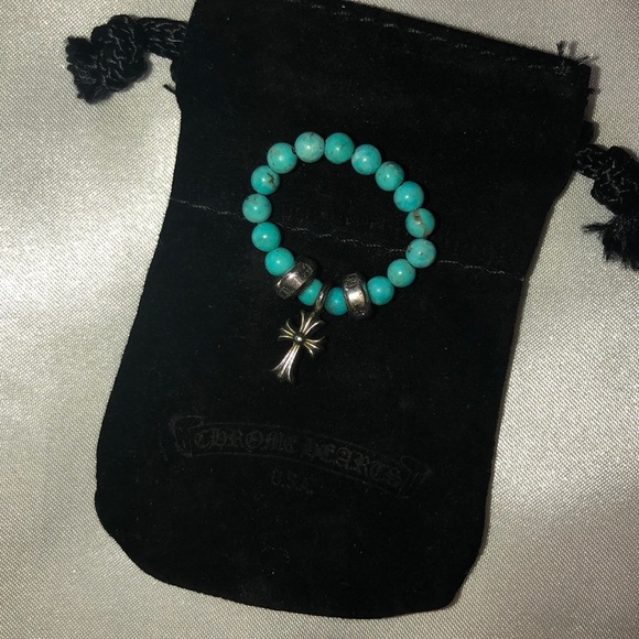 Chrome Hearts Jewelry - CHROME HEARTS TURQUOISE BEADED RING
